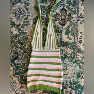 Knitted halter dress